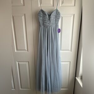 Baby blue prom dress
